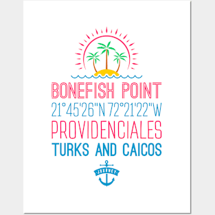 Bonefish Point, Providenciales, Turks and Caicos Islands Posters and Art